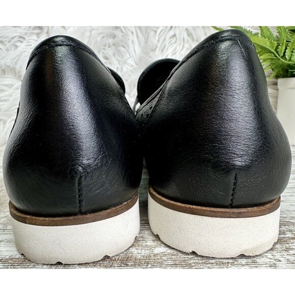 EARTH Loafer Women’s Size 9.5 Black Flat‎ Shoe Masio Leather Perforated Slip On - Picture 9 of 16